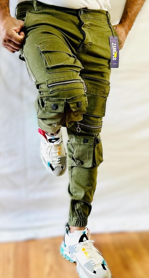 Green Cargo denim pants