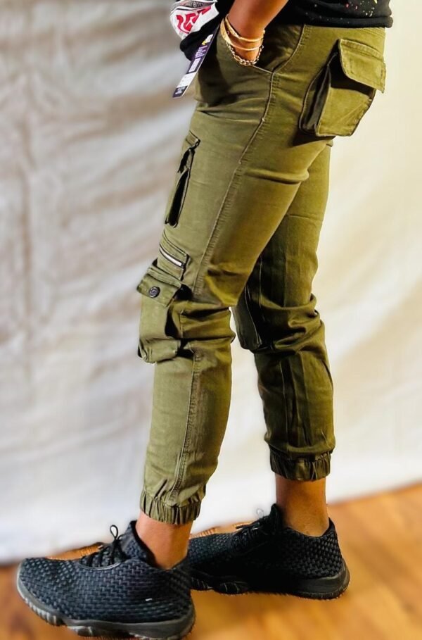 Green Cargo denim pants - Image 5