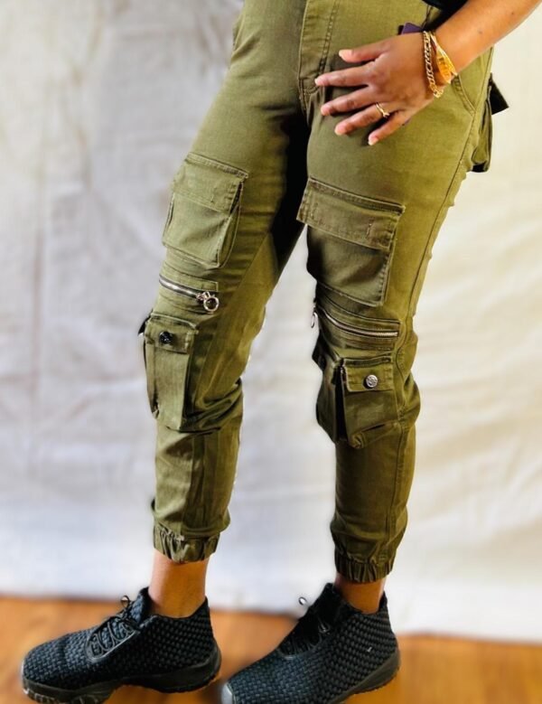 Green Cargo denim pants - Image 6