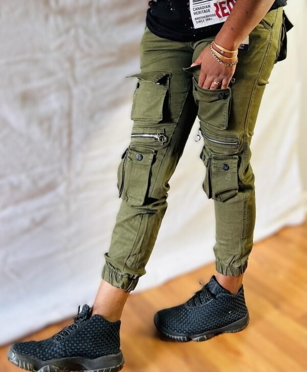 Green Cargo denim pants - Image 7