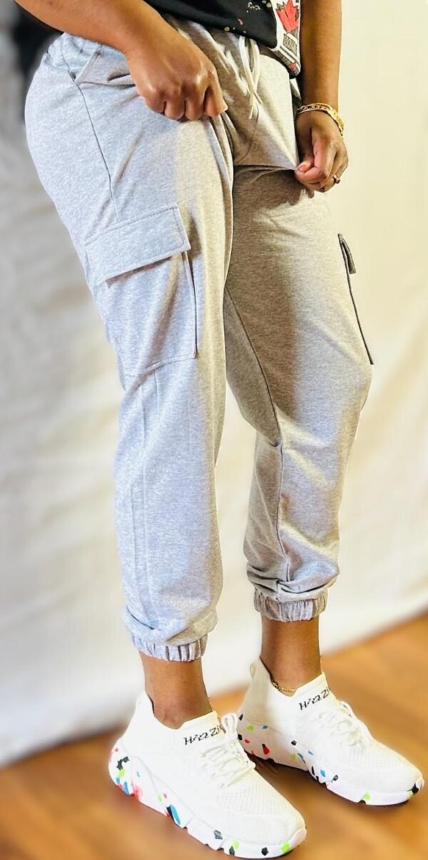 Light Grey Cotton Comfort 2 Pockets Pants - Image 6