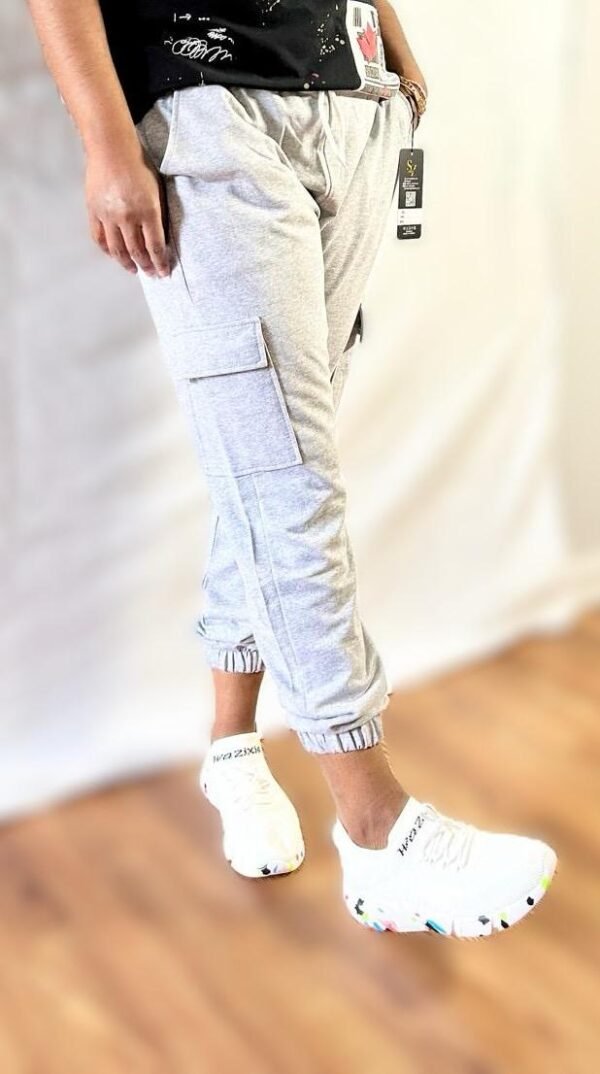 Light Grey Cotton Comfort 2 Pockets Pants - Image 9