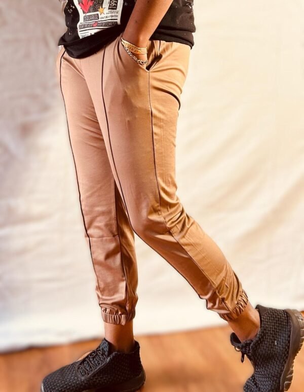 Women Brown Silky Soft Pants - Image 3