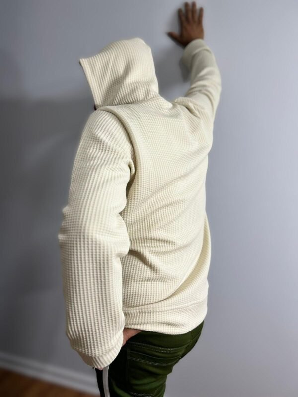 Off white heavy cotton bulge fabric hoodie