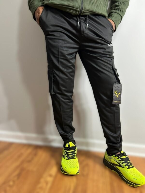 Black Scuba  Reflective Sport Pants - Image 2